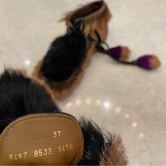 Prada Fur Tassel Self-Tie Boot Size 37 - Picture 11 of 14